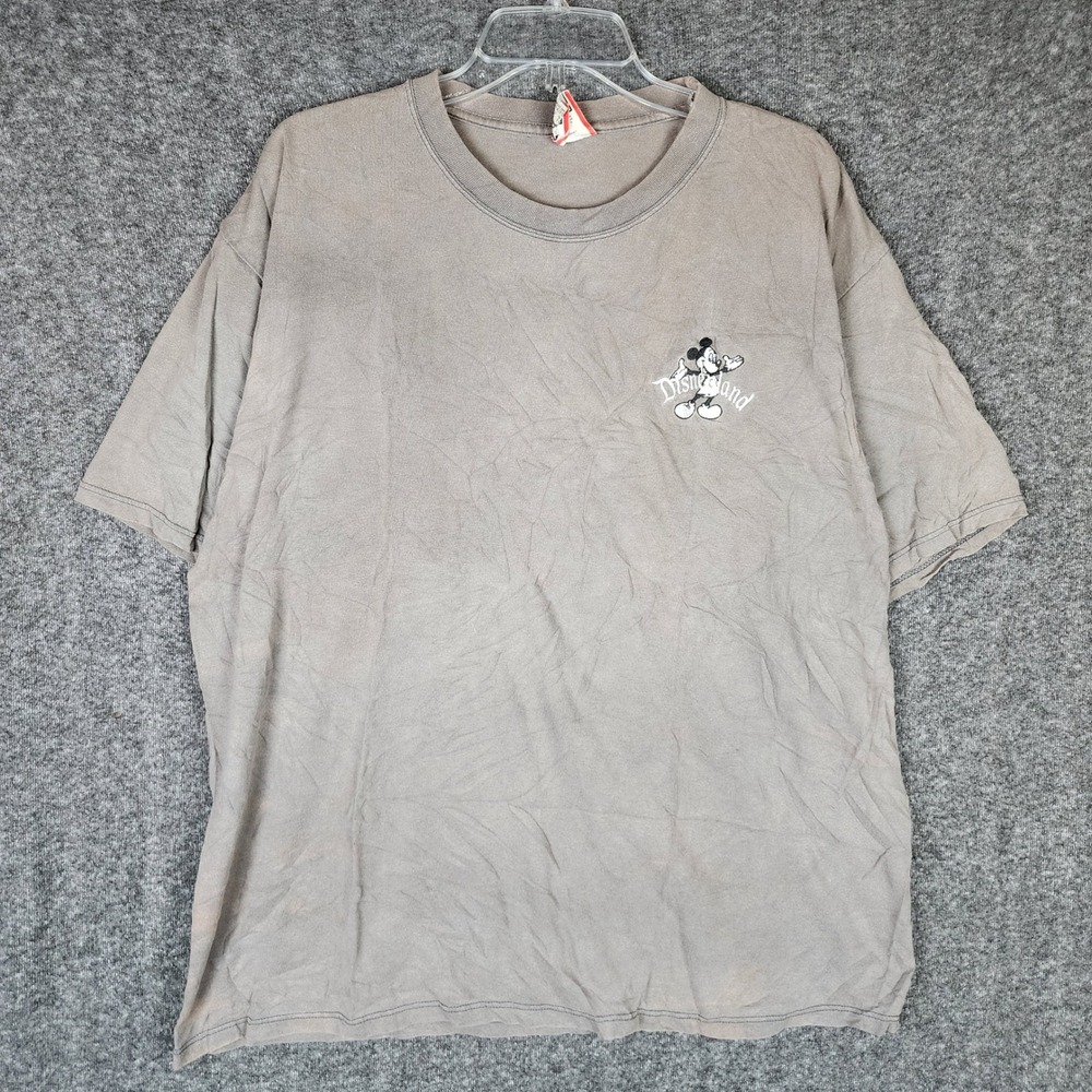Disneyland Disney Designs T Shirt Mens XL 90s Made in USA Gray Mickey Mouse EUC